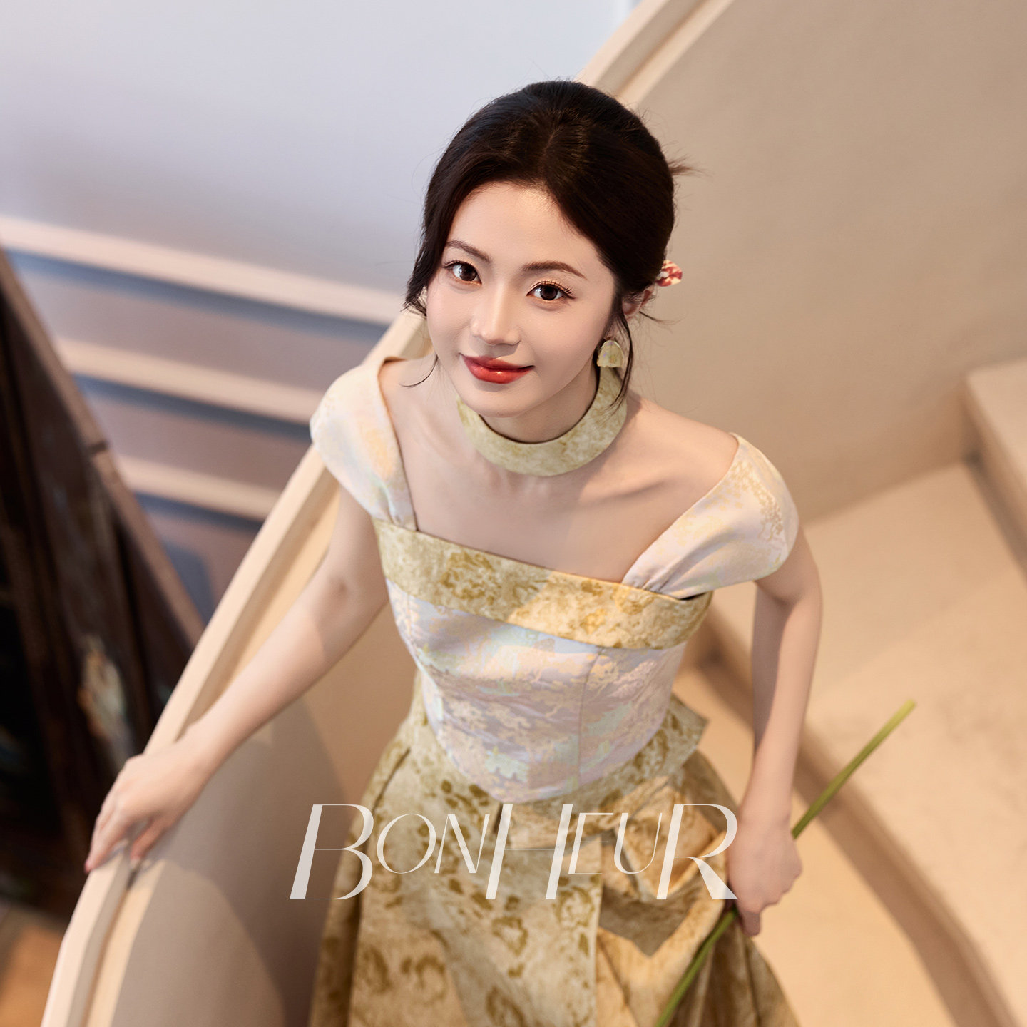 Обручальное платье Bonheur Cheongsam в национальном стиле 