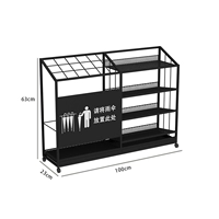 Модель B, черная, большого размера 100 см, вмещает 21 длинный зонт и 45 коротких зонтов.