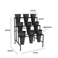3*3 черная стойка с 9 черными бочками