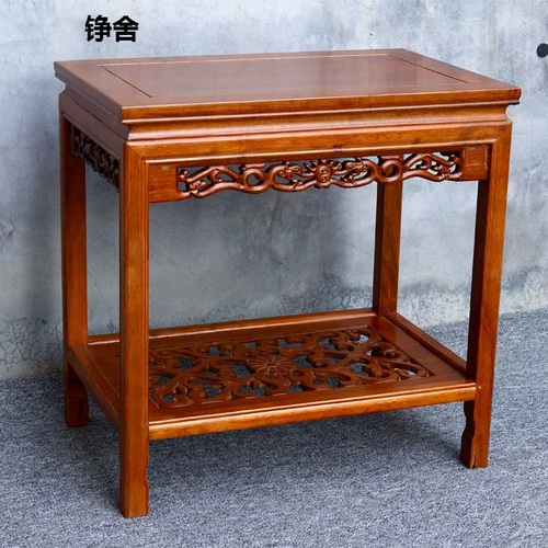 Столковая стойка с твердым древесиной рыбной стойкой стойки столовые столовые столики для кофейного стола несколько горшков с живописными стойками украшения столовые мастерство странный каменный чайный стол китайский диван