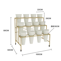 4*3 Золотая полка с 12 белыми бочками