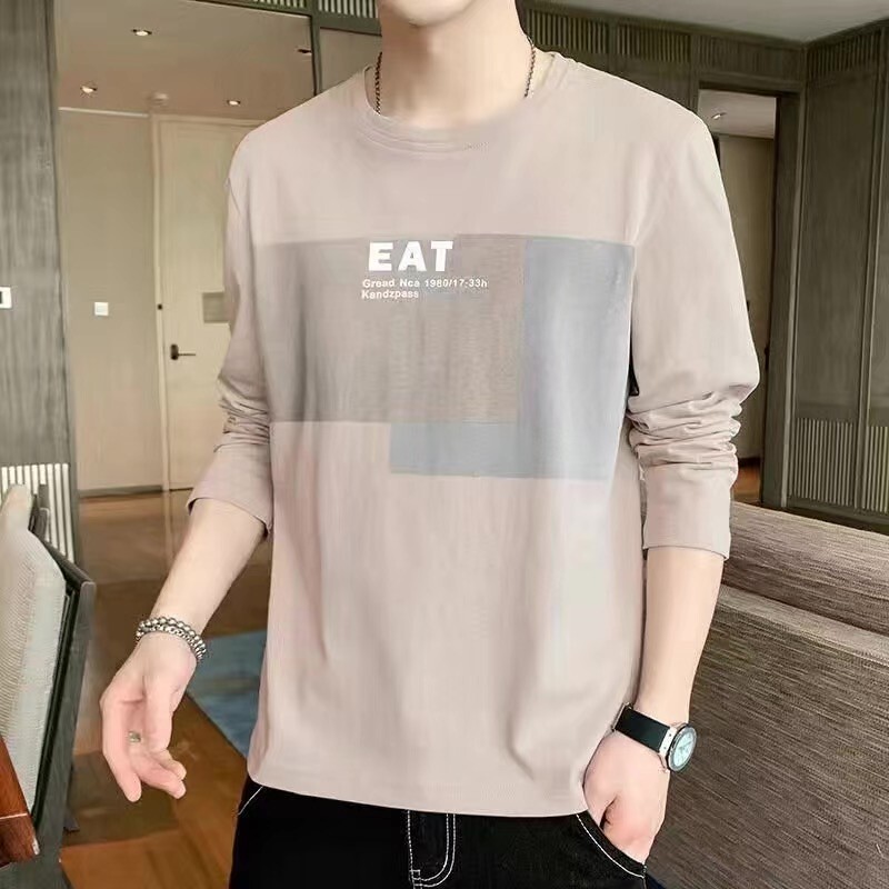 Modal Ice Silk Long-Sleeved Men's T-Shirt, Work Clothes for Construction Sites, Labor Protection, Stain-Resistant, Thin Summer Style, Sun Protection
