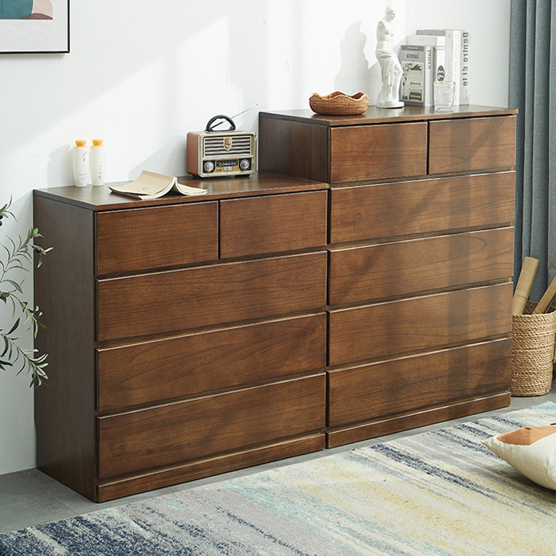 Solid wood bucket five-fight kitchen living room leaves wall lockers light luxury drawer cabinet for modern bedroom collection cabinet