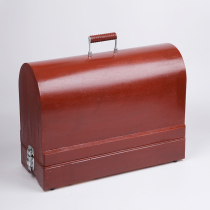 Household old-fashioned sewing machine wooden suitcase storage box trapeze bee standard South China Shanghai West Lake general