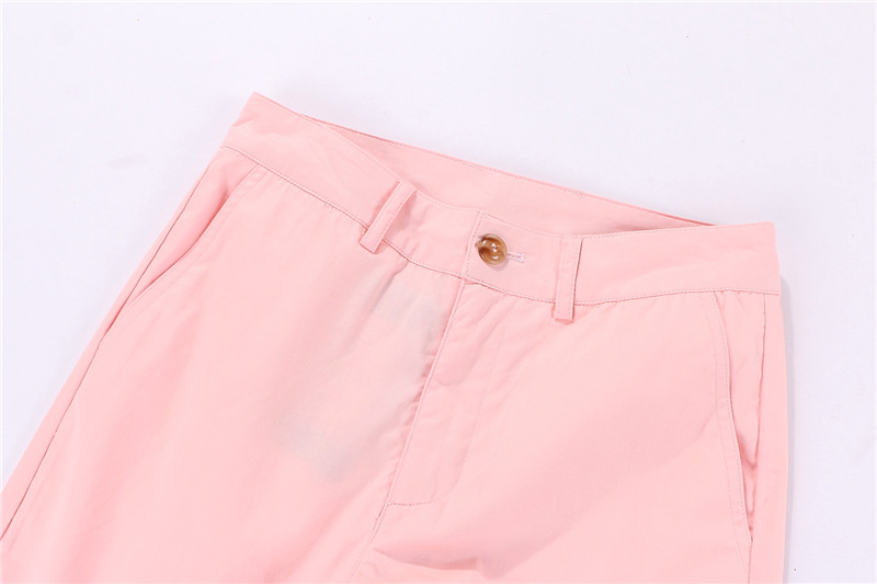 Một mét sáu hàng xóm 160CM mùa hè quần short nam ngắn les thủy triều t lỏng năm điểm rắn màu quần hoang dã quần ống rộng nam