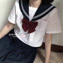Summer clothes Japanese students orthodox JK uniform white two short-sleeved summer clothes daily style sailor suit short skirt basic style