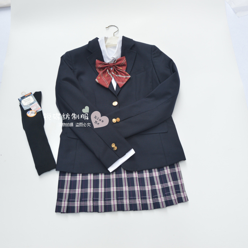 Đồng phục jk chính thống của Nhật Bản phù hợp với phụ nữ váy phù hợp với mùa xuân và mùa thu Đồng phục sinh viên màu xanh Tây Tạng phù hợp với thủy thủ bộ vest nữ