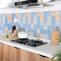Kitchen anti-oil stickers High temperature self-adhesive waterproof wall stickers Stove hood cabinet desktop tiles renovation wallpaper