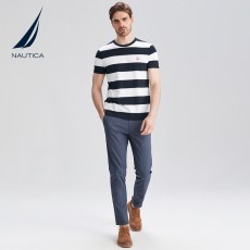 Футболка мужская nautica/诺帝卡男装2021夏季纯棉珠地短袖圆领t恤vm1274 NAUTICA/2021