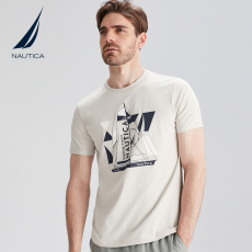 Футболка мужская nautica/诺帝卡男装2021夏季柔顺纯棉短袖圆领t恤to1212 NAUTICA/2021