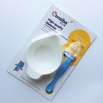 Newborn bowl spoon set Baby silicone soft spoon 6 months baby special small bowl spoon auxiliary food bowl feeding water