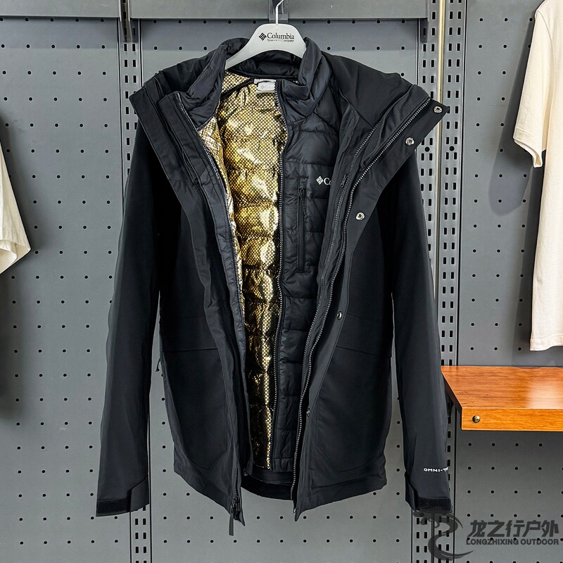 26 Autumn/Winter New Columbia Golden Dot Goose down Liner Three-In-One Jacket Xe4742