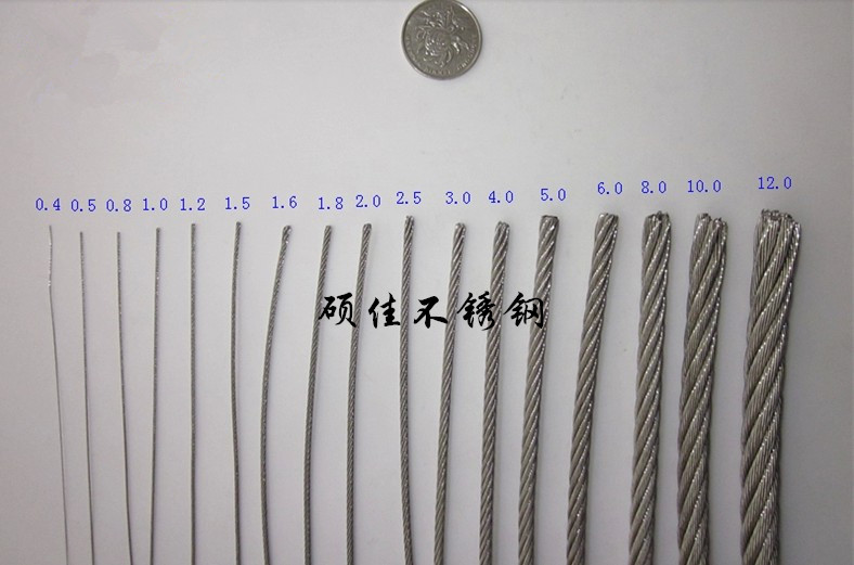 Dây thép không gỉ 304 dây phơi quần áo dây kéo khuôn dây cáp nâng dây cáp dày 1MM-10 mm - Tự làm khuôn nướng khuôn bánh kẹp tàn ong bằng điện
