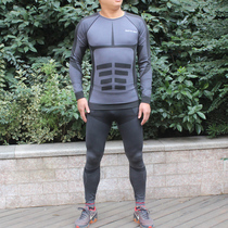 Sports long-sleeved tights suit mens basketball compression training suit Football fitness base pants Breathable quick-drying