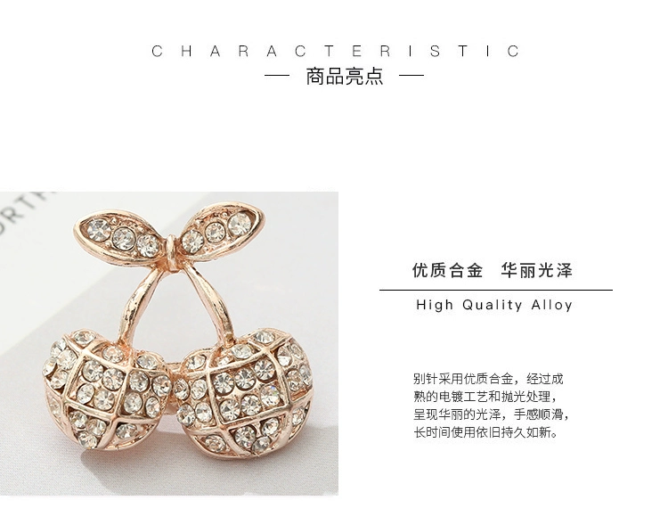 Trâm cài nhỏ nữ cố định quần áo chống sáng dễ thương Nhật Bản rhinestone pin cao cấp áo cổ cao đơn giản với trang sức - Trâm cài