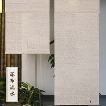 Custom curtain handmade Ramie tea room roller curtain Japanese curtain partition curtain decorative curtain lifting summer cloth garden curtain