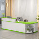 Company Reception Desk, Bar Counter, Cashier Counter, Semi-Circular Corner Commercial Counter for Education and Training Institutions, Simple and Modern