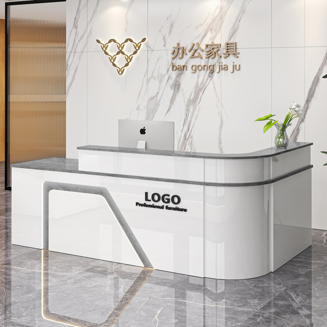 Front desk reception desk bar table cashier shop small counter desk arc fruit shop simple convenience store
