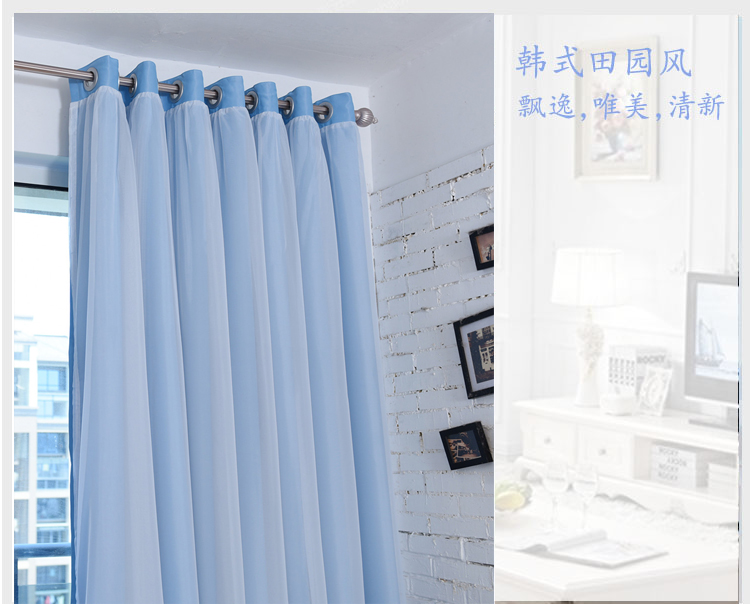Rèm cửa Bắc Âu tối giản rèm cửa phòng khách phòng ngủ màn rèm cửa trắng gạc bay cửa sổ lưới màu đỏ in mới công chúa gió - Phụ kiện rèm cửa thanh treo rèm chữ l