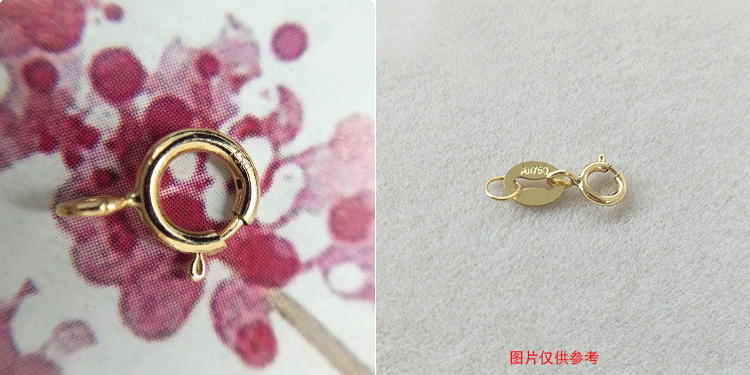 Nút vàng 18k vòng cổ khóa vòng đeo tay khóa mùa xuân khóa DIY phụ kiện kết nối khóa k vàng hồng vàng khóa vòng chân khóa nhỏ - Vòng chân phụ kiện thời trang nữ