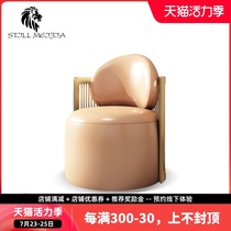 2021 New modern simple single sofa chair Net Red Hong Kong-style light luxury living room leisure chair Italian study chair H9