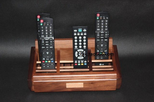 Solid wood jazz rack black walnut all solid wood remote control rack A type remote control mobile phone desktop storage nationwide