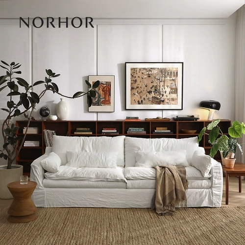 Ретро ткань, съёмный белый диван, французский ретро стиль, из хлопка и льна