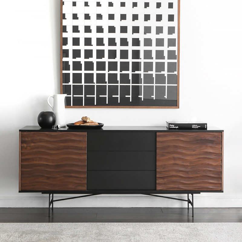 Original clothing imported Nordic NORHOR Sweden PMA in ancient wind Black Huaches wood SWELL dining cabinet