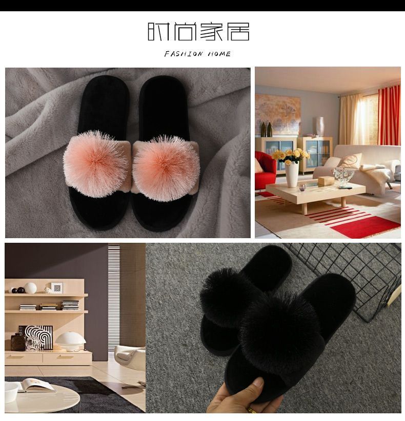 Giày cotton nữ từ khóa của bạn 2018 mới bằng da lộn tua bóng trong nhà không trơn trượt đôi giày đế xuồng - Trang chủ dep di trong nha