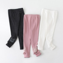 Girl 2022 Spring Autumn Season Casual Long Pants Little Girl Foreign Air Hit Bottom Pants Baby Warm Pants