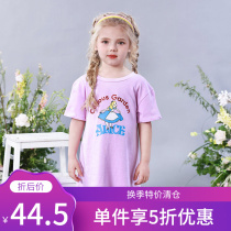 Impressions childhood girl Liandress Summer 2022 new short sleeves Child foreign air little girl in stay-at-home pyjamas