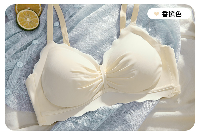 夏季薄款无痕内衣女小胸聚拢新款防下垂收副乳少女文胸罩套装透气详情33