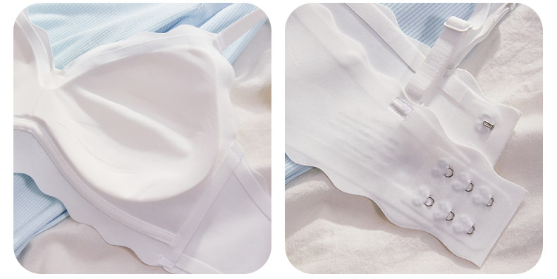 夏季薄款无痕内衣女小胸聚拢新款防下垂收副乳少女文胸罩套装透气详情46