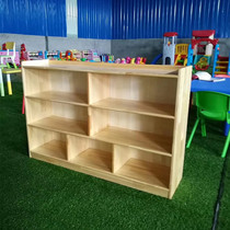Kindergarten camphor pine combination cabinet Childrens toy cabinet locker school bag cabinet bookshelf wooden multi-function wooden cabinet
