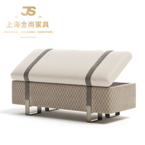  Modern and simple can sit on household shoe change stool Nordic metal bedroom bed tail stool bedside tread Italian minimalist storage stool