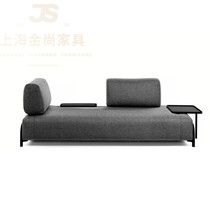 Nordic Creative Small Household Type Tennis Red Sofa Master Design Living Room Double Trio Cloth Art Backrest Casual Cloth Sofa