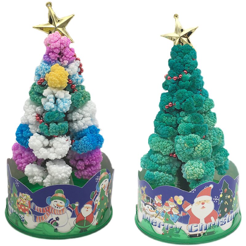 Foreign trade paper tree blossoms magic cherry blossom Christmas tree crystallizes children Christmas celebration tabletop toy gift