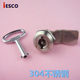 Iesco304 Stainless Steel Electrical Box Lock, Electrical Cabinet Lock, Switch Cabinet Door Lock, Industrial Flat Key Cam Lock