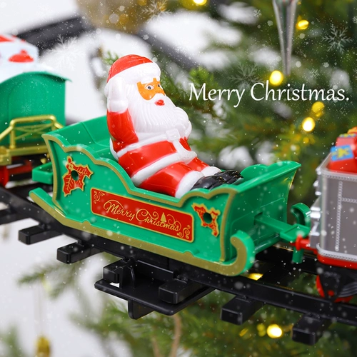 Рождественский электрический поезд, атмосферный декор для домашнего использования