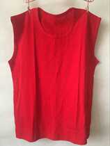 Middle-aged and elderly women cotton printed vest undershirt sleeveless shirt old lady cotton Big Red old man vest