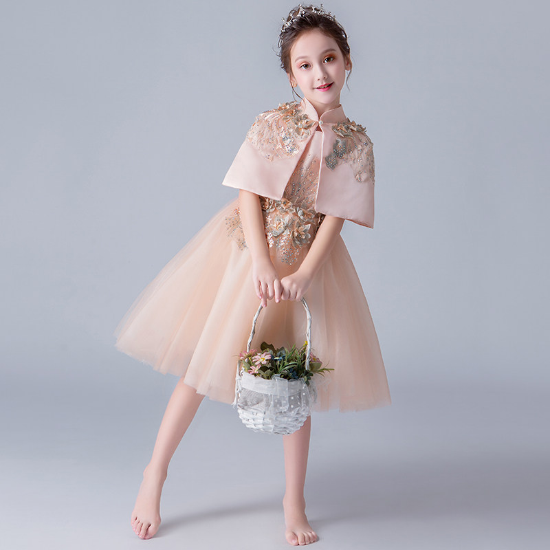 Flower Child dress Princess Dress Girl Pompeo Yuba Summer Dress Children Show Piano Show