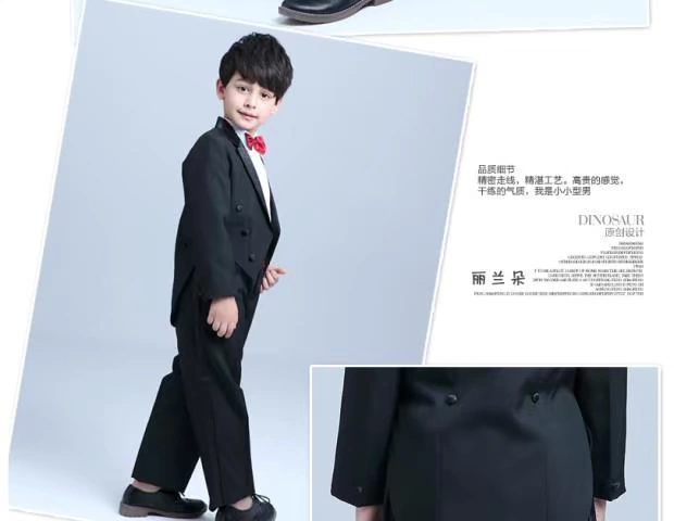 Lilan Duo boy dress hoa girl dress trẻ em phù hợp với tuxedo phù hợp với piano hiệu suất quần áo hiệu suất quần áo trẻ em váy công chúa bé gái cao cấp