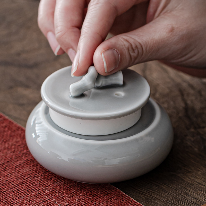 Japanese plant ash lid gasket ceramic lid trays saucer rear cover kung fu tea tea accessories cup mat