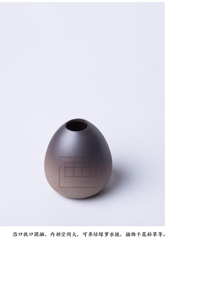Kate zen flower implement manual coarse pottery vases, Japanese ceramics hydroponic flower tea flower handicraft furnishing articles