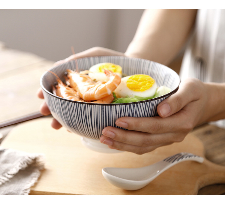 Kate Japanese - style tableware ceramic bowl and wind system under the glaze color the food bowl of porridge soup 6 inches tall with rainbow such as bowl bowl