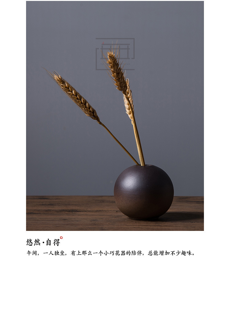 Kate zen flower implement manual coarse pottery vases, Japanese ceramics hydroponic flower tea flower handicraft furnishing articles
