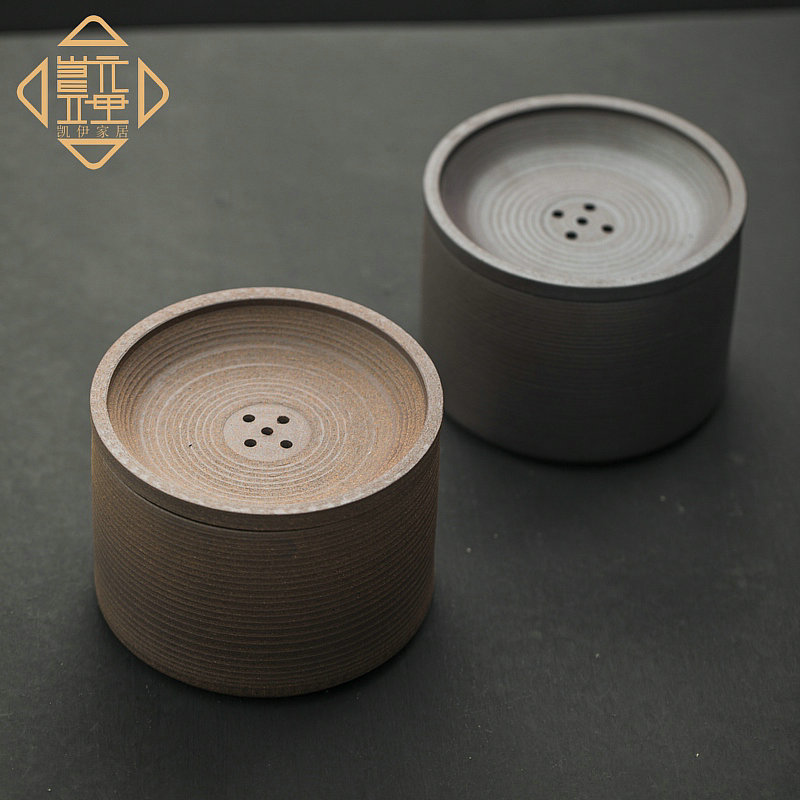 Japanese coarse pottery hand made in hot tea to wash mud rock in hot pot of large cylinder round pot bearing cups to wash to kung fu tea accessories