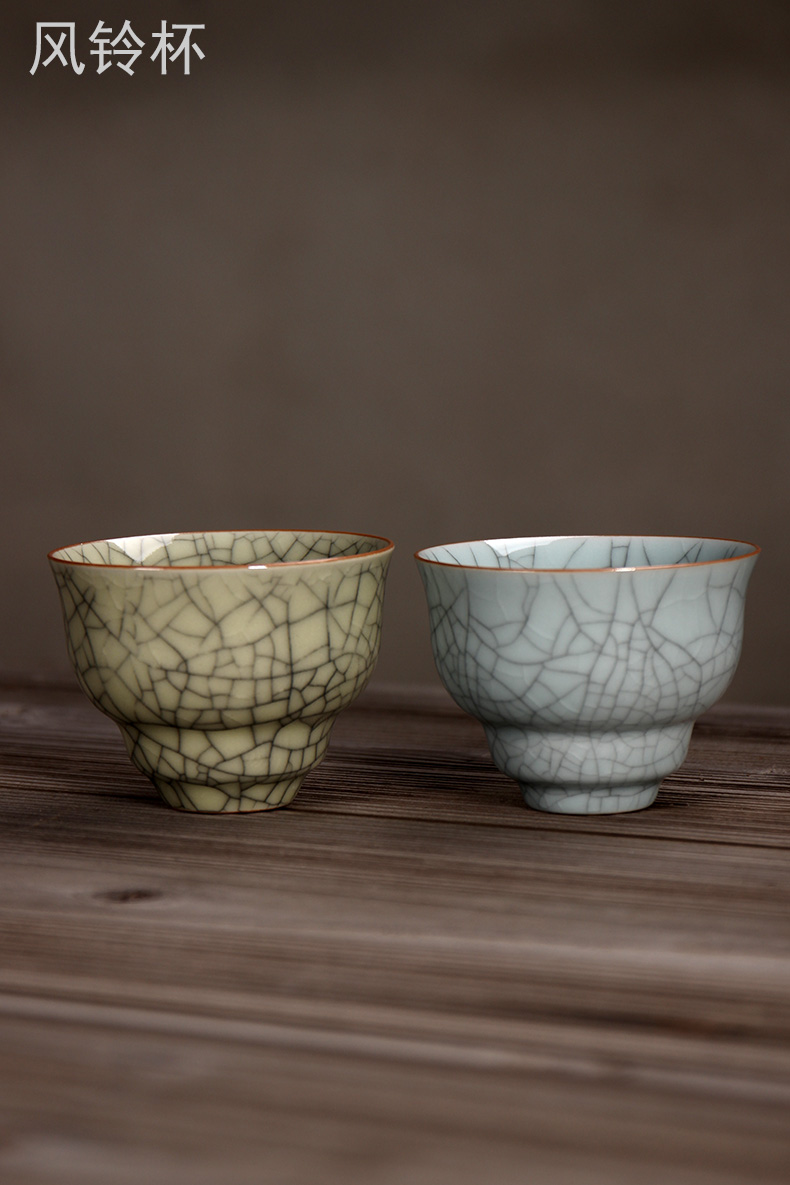 Elder brother up with tea set longquan celadon ice crack up sample tea cup masters cup ceramic cups kongfu tea cup