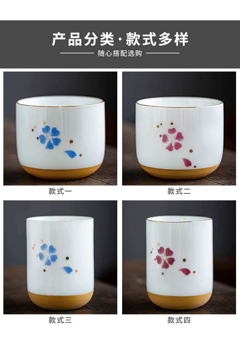 Japanese glass ceramic restoring ancient ways is the name plum flower cup large hotel restaurant tea cup home ultimately responds CPU master CPU