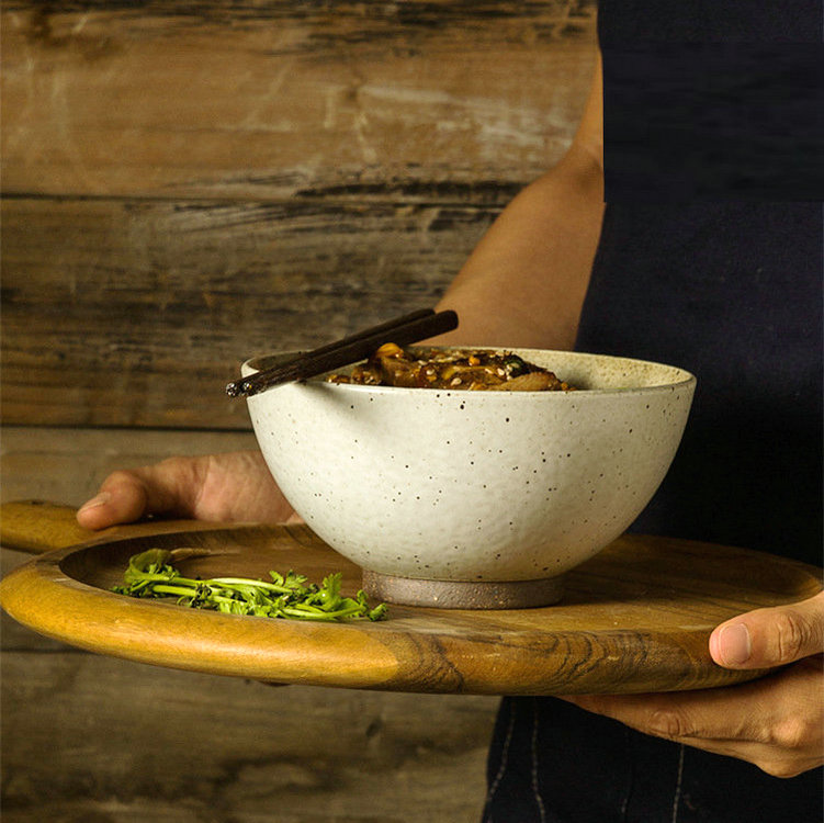 Japanese checking coarse pottery bowl do old hotel tableware ceramic bowl porringer ocean 's household rice bowls bowl of microwave